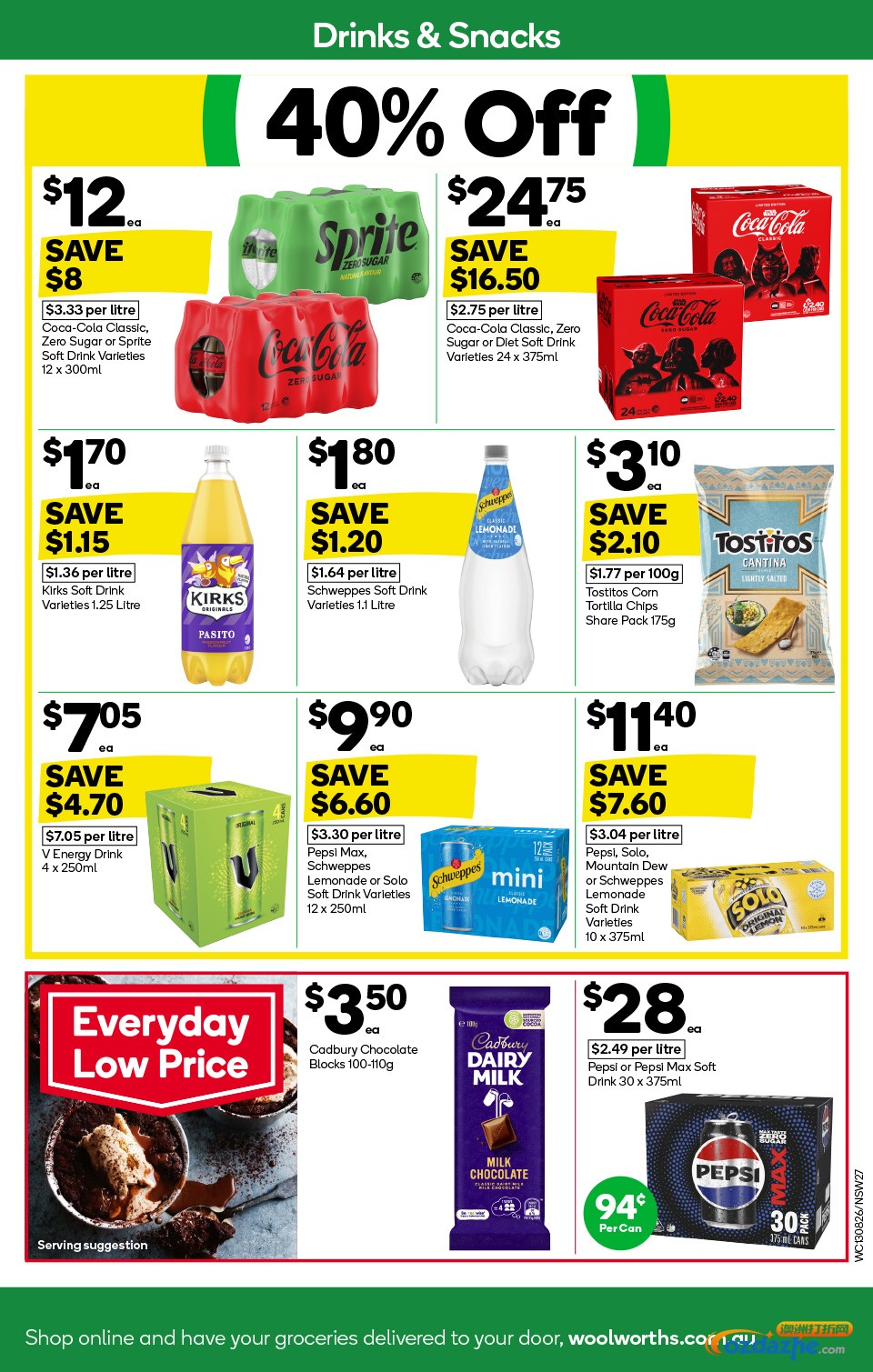 Woolworths最新打折图表！8月13日-8月19日！